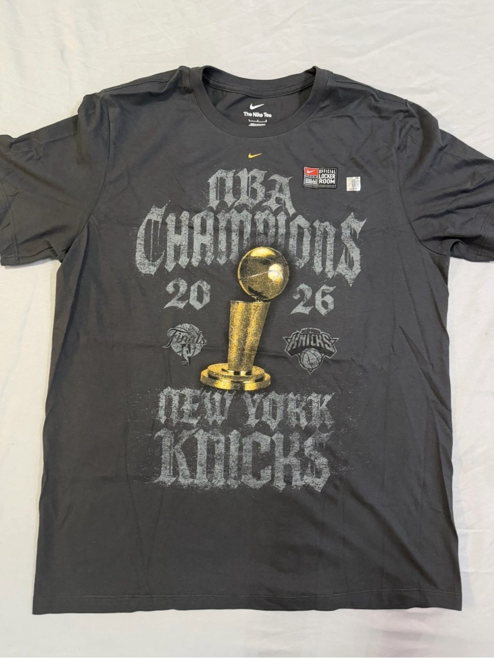 New York Knicks Nike Black 2026 NBA Finals Champions Locker Room T-Shirt Sz XXL